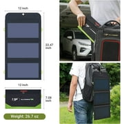 ALLPOWERS 21W Foldable Solar Panel with 10000mAh Power Bank, 3 USB Ports Portable Solar Charger for Camping Hiking