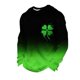 thumbnail image 2 of Ceisia Men's Loose Fit Waffle Knit Sweatshirt - St. Patrick's Day Gradient Festive Print Green L Gifts, 2 of 5