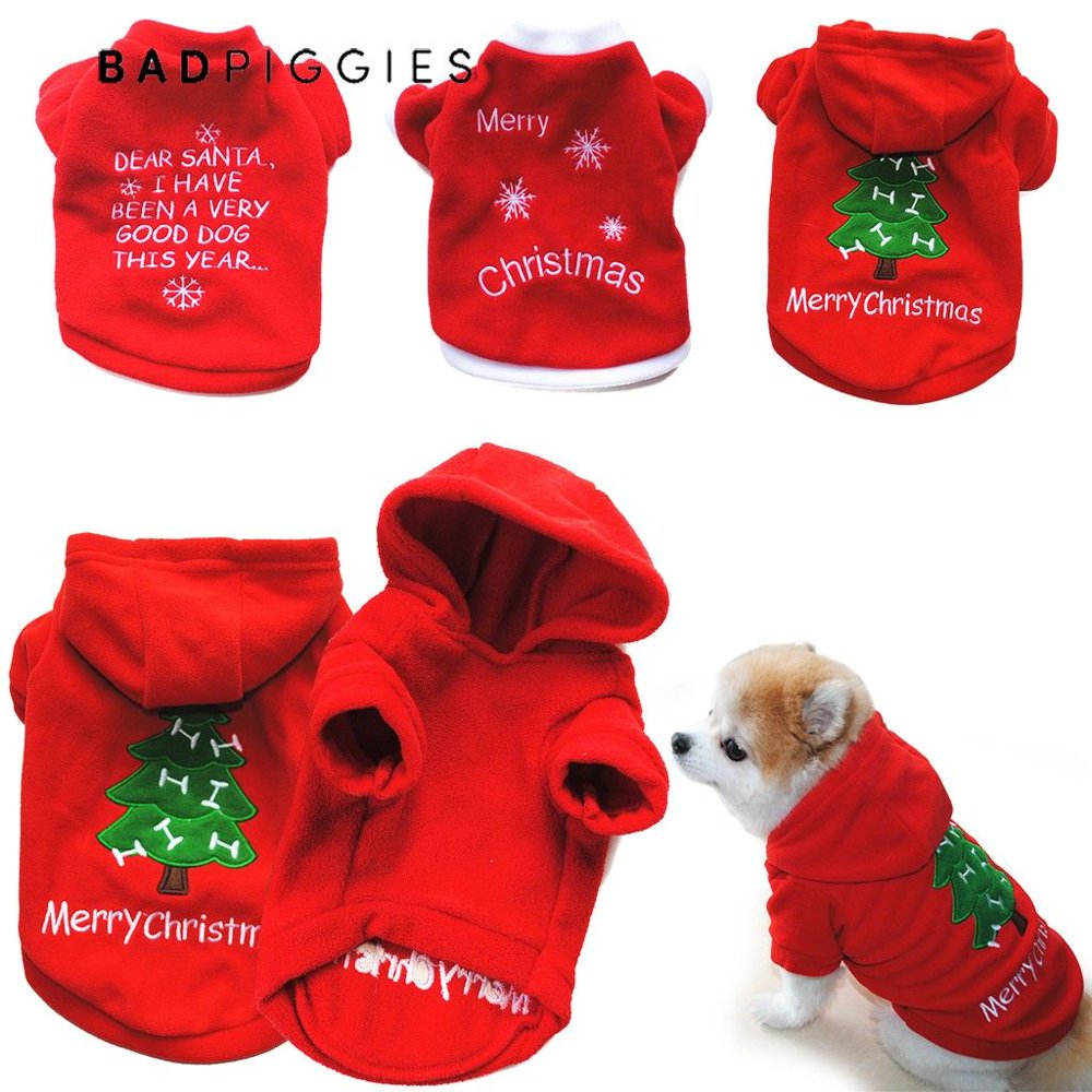 BadPiggies Christmas Dog Clothes Pet Clothes Autumn Winter Sweaters