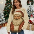 thumbnail image 2 of RXMEKW Chandail en Molleton Imprimé Vintage de Noël pour Femmes et Hommes, Chandail à Manches Longues et Col Rond, 95 % Polyester 5 % Spandex, Beige G, 2 of 7