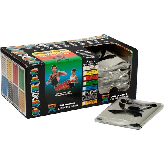 CanDo Exercise Band Strips, 4 Foot Singles (40 Count)