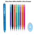 thumbnail image 1 of 0.7mm Magic Erasable Pen Press Gel Pen Set 8 Colors Erasable Refill Rod Gel Ink Stationery Retractable Pens Washable Handle Rod Sky blue-mix 10Pc, 1 of 6