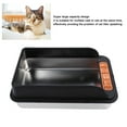 thumbnail image 5 of BOKYAN Large Metal Cat Litter Box Stainless Steel High Sided Anti Splashing Kitty Tray with Pedal Filter Black 20 inches / 51 cm, 5 of 9