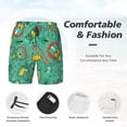 thumbnail image 3 of Yiaed Funny Animals in Jungle Print Mens Swim Trunks Bathing Suit Compression Liner Beach Swim Shorts Swimwear Quick Dry Zipper Pocket No-Chafing Board Short-, 3 of 6