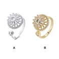 thumbnail image 2 of Minnieouse Anillo ajustable con apertura de moda para niña, anillos de decoración personalizados, joyería de circón para boda, fiesta, fiesta, viaje Ropa, zapatos y accesorios Miscelánea Oro Minnieouse AP018191-02, 2 of 6
