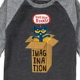 thumbnail image 3 of Pete The Cat - Pete In Imagination Box - Toddler And Youth Raglan Graphic T-Shirt, 3 of 5