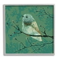 thumbnail image 4 of Stupell Industries Green Bird Perched Abstract Botanical Sprigs Detail Graphic Art Gray Framed Art Print Wall Art, Design by Verbrugge Watercolor, 4 of 5