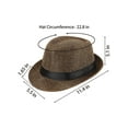 thumbnail image 2 of Luxtrada Men Women Straw Jazz Fedora Hat Trilby Cuban Sun Cap Panama Short Brim Summer (White), 2 of 6