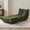 Green, variant on Vornel Teddy Fleece Bean Bag Chair with Ottoman Set, No Assembly Required, Vacuum Compressed