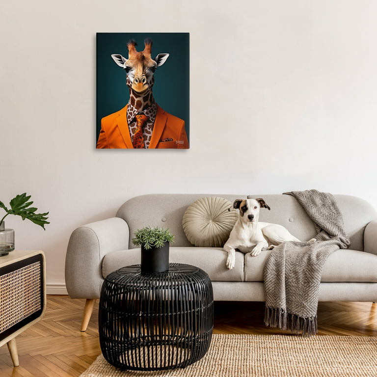 Stupell Industries Giraffe in Formal Suit Animals & Insects