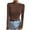 Khaki-03, variant on STETMN Women's Waffle Knit Tops Casual Crew Neck Fall Shirt Tight Comfy Crop Layer T-Shirt