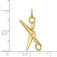 thumbnail image 2 of 14K Yellow Gold Charm Pendant 24 mm 15 Moveable Scissors, 2 of 3