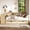 Natural, variant on Twin Size Corner Daybed with Storage Drawers, Desk, Charging Port, and Bookcase, Space-Saving Wood Daybed for Bedroom, Guest Room, White