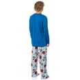 thumbnail image 3 of Peanuts Christmas Pajamas Men's Snoopy Woodstock Merry & Bright Holiday AOP Fleece Pajama Pant 2-Piece Pajama Set, 3 of 7