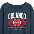 thumbnail image 3 of Coca-Cola - Since 1886 - Orlando & Palm Trees - Women's Lightweight French Terry Long Sleeve Shirt, 3 of 5