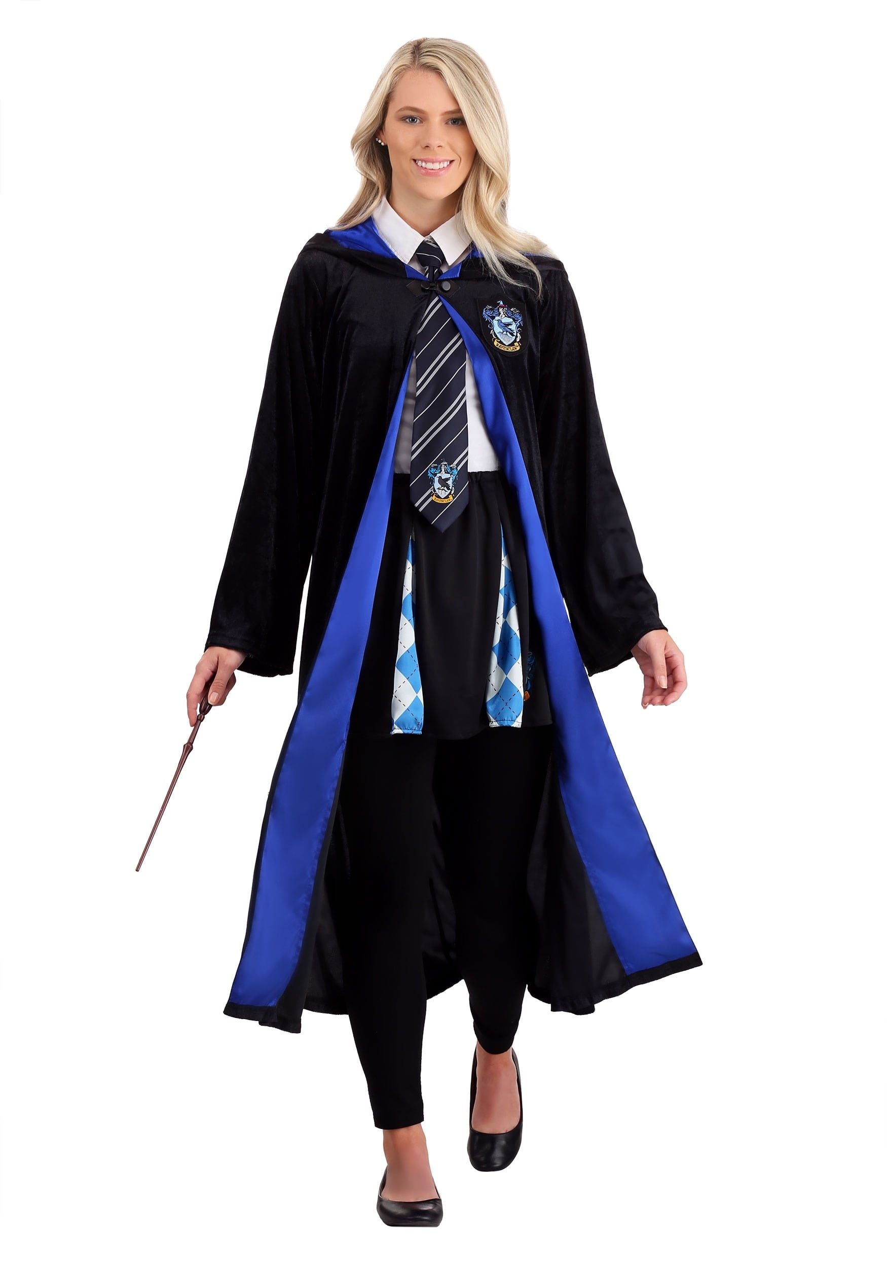 Unisex Robe Dressing Ravenclaw Gown Harry Potter Bathrobe & Slippers 