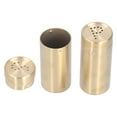 thumbnail image 4 of Pots à Épices Ronds 2 Pcs Pot à Épices en Acier Inoxydable Bouteilles à Assaisonnement Sel et Poivre Saupoudreuses Outil de Cuisine Doré, 4 of 8