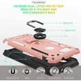 thumbnail image 3 of Compatible for Google Pixel 3A XL Case with HD Screen Protector, Military-Grade Shockproof Protective Phone Case with Magnetic Kickstand Ring for Google Pixel 3A XL Rose Gold, 3 of 15