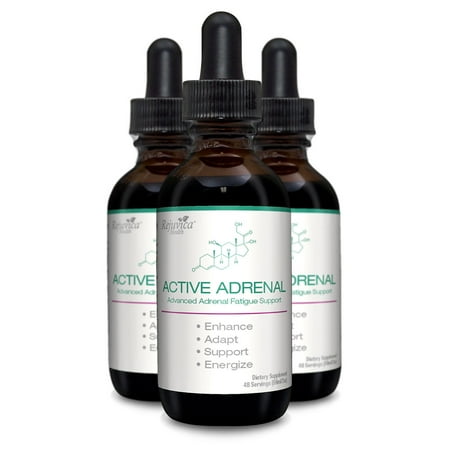Active Adrenal - Advanced Adrenal Fatigue Supplement | All-Natural Liquid Formula for 2X Absorption | 3-pack