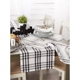 thumbnail image 3 of Contemporary Home Living Windowpane Plaid Cotton Placemats - 19" - Gray and Cream - Set of 6, 3 of 8
