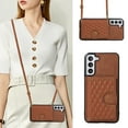 thumbnail image 4 of Mantto Case for Samsung S22,Wallet Phone Case Cute Leather Case with Card Holder Crossbody Cover for Women Girls Strap Wristlet RFID Blocking Shockproof for Samsung Galaxy S22,brown, 4 of 8
