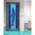 thumbnail image 5 of Window Privacy Film Shark Mandalas Stained Glass Window Film Decorative Sun Block Window Cover Boho Modern Orange Blue Stripe Tropical Window Clings Static Adhesive Sticker for Bathroom 29.5"x78.7", 5 of 7