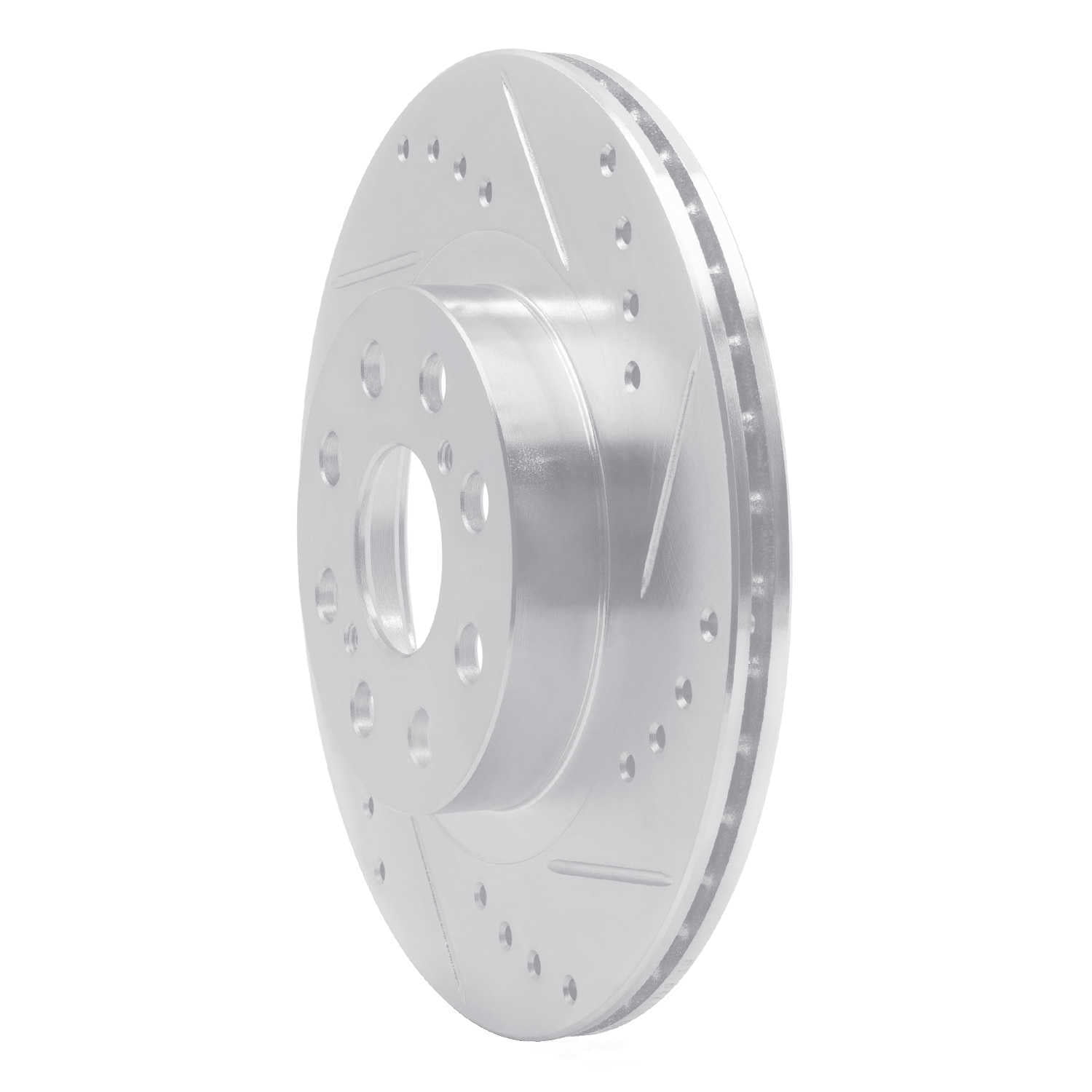 Dynamic Friction Company 631-76073R DFC Brake Rotor - Drilled And Slotted - Silver
