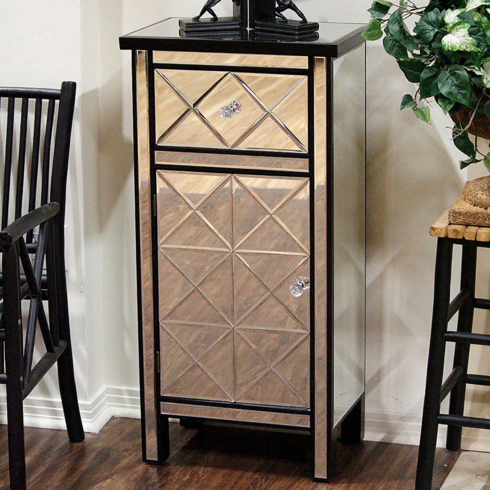 Heather Ann Creations Emmy Mirrored Tall Accent