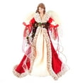 thumbnail image 2 of Kurt Adler UL 10-Light 16-Inch Red and Ivory Angel Treetop, 2 of 8