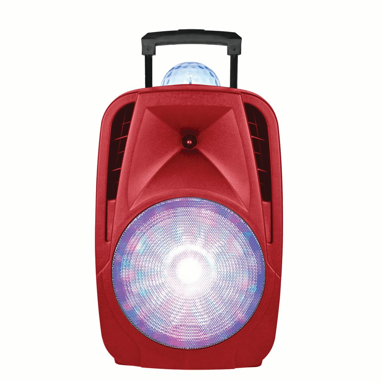 IQ Sound 12” Portable Bluetooth® Speaker with Disco Ball Light (Red