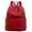 Wine red, variant on Large capacity lightweight nylon embroidery thread ladies backpack-Wine red