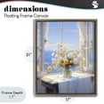 thumbnail image 4 of Stupell Industries Coastal Floral Window View of Sea Brown Floating Frame Canvas Art, 17 x 21, by Creative Studio, 4 of 8