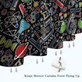 thumbnail image 6 of Math Equations Science Icons Black Pattern Shower Curtain 72"x84" ,Bathroom Decorative Shower Curtains Set with 12 Hooks,Modern Waterproof Washable Shower Curtain, 6 of 6