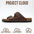 thumbnail image 3 of Sandalias Project Cloud de cuero genuino, planas, con memory foam, 3 of 5