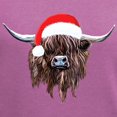 thumbnail image 3 of CafePress - Highland Cow Santa Hat Xmas T Shirt - Women's V-Neck Dark T-Shirt, 3 of 4