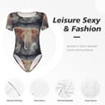thumbnail image 4 of Kdxio Elephant in Smoke for Women's Short-Sleeved Onesie Stylish Round Neck Pajamas Bodysuit Jumpsuit Nightwear-X-Large, 4 of 7