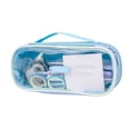thumbnail image 2 of Clear Cosmetic Bag, Travel Makeup Bag, Pencil Case Transparent Pen Case Portable Make Up Organizer for Adult Teen Women Purse for Toiletries Accessories Brushes (Blue), 2 of 6