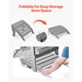 thumbnail image 3 of VEVOR Adirondack Ottoman, 16.9L x 18.9W x 13H Inch HDPE Plastic Folding Adirondack Ottoman, Weather-Resistant Foot Rest for Adirondack Chair, Widely Used for Outside Porch Pool Lawn Backyard, Gray, 3 of 9