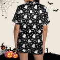 thumbnail image 7 of Hpapadks Halloween Womens Pajama Set Satin Silk Pumpkin Graphic Short Sleeve Sleepwear 2 Piece Button Down Top and Shorts Women Pjs Black, 7 of 7