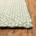 thumbnail image 4 of Super Area Rugs Tri-Color Braided Cotton Farmhouse Rug Green,White,Gray Rectangle 3' X 5' 3' x 5' Indoor, Handmade Rectangle, 4 of 5