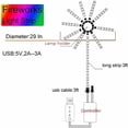 thumbnail image 2 of WiFi Bluetooth Smart Fireworks LED Light Outdoor, LED Sparkler Lights, LED Fireworks Sparkler Lights Outdoor Tall, Mic Sync with Firework Launch Effect Remote & App Control (2 Sets 1.5m), 2 of 4