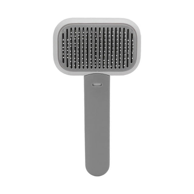 Dog Hair Brush Remove Floating Hair Multifunctional Self Cleaning Slicker Brush for Pets Cats DogsGray White
