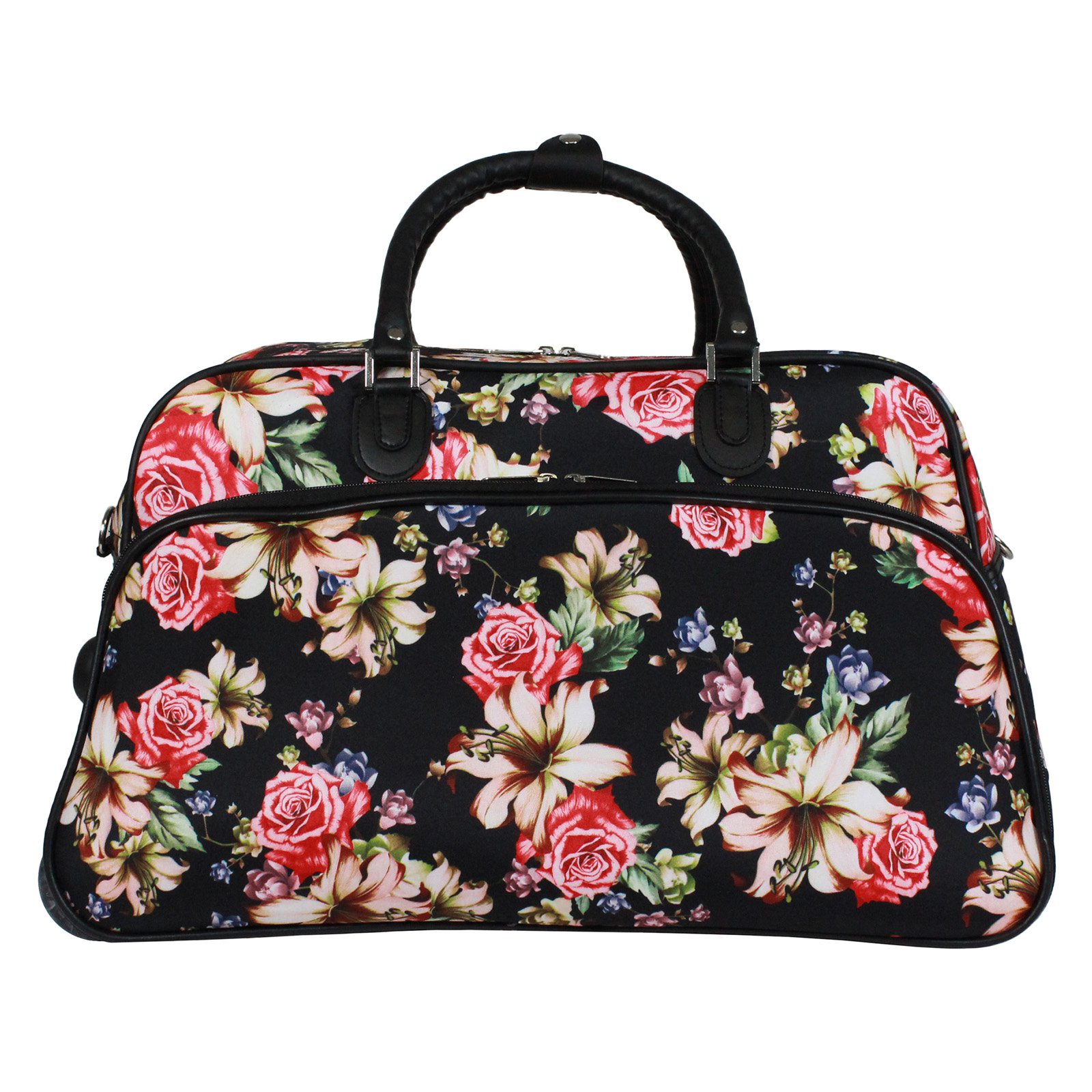 World Traveler 21-Inch Carry-On Rolling Duffel Bag - Rose Lily - image 2 of 4