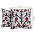 thumbnail image 4 of Vargottam 2 Pcs DecorativeEmbroideredBoho Pillow Cover , HandmadeCushionCoversBohemianThrow Pillows withStencil Patternsand Invisible Zipper - Square 18x18 Pillow Cover, 4 of 7