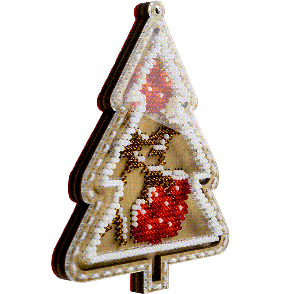 Bead embroidery kit on wood FLK-374