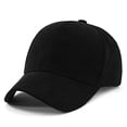 thumbnail image 2 of Solid Corduroy 100% Cotton Vintage Unisex Baseball Adjustable Polo Trucker Cap Hat Featuring Classic 6-Panel Black, 2 of 4