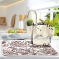 thumbnail image 5 of FREEAMG Abstract Flower Dish Drying Mat Microfiber Drying Pad for Kitchen Counter Absorbent Mat Drying Pad Sink Mat 16 x 18 Inch, 5 of 7