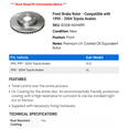 thumbnail image 2 of Front Brake Rotor - Compatible with 1995 - 2004 Toyota Avalon 1996 1997 1998 1999 2000 2001 2002 2003, 2 of 2