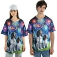 thumbnail image 4 of Happy New Year English Springer Spaniel Family Cheer Winter Midnight Firework All Over Print 3D Baseball Shirt Springers Dog Lover Gifts Softball Sport - 02025, 4 of 6