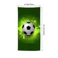 thumbnail image 3 of weibbin Beach Towel Soccer Print Microfiber Quick Dry Absorbent Bath Towel for Pool Beach 55x27 in, 3 of 6